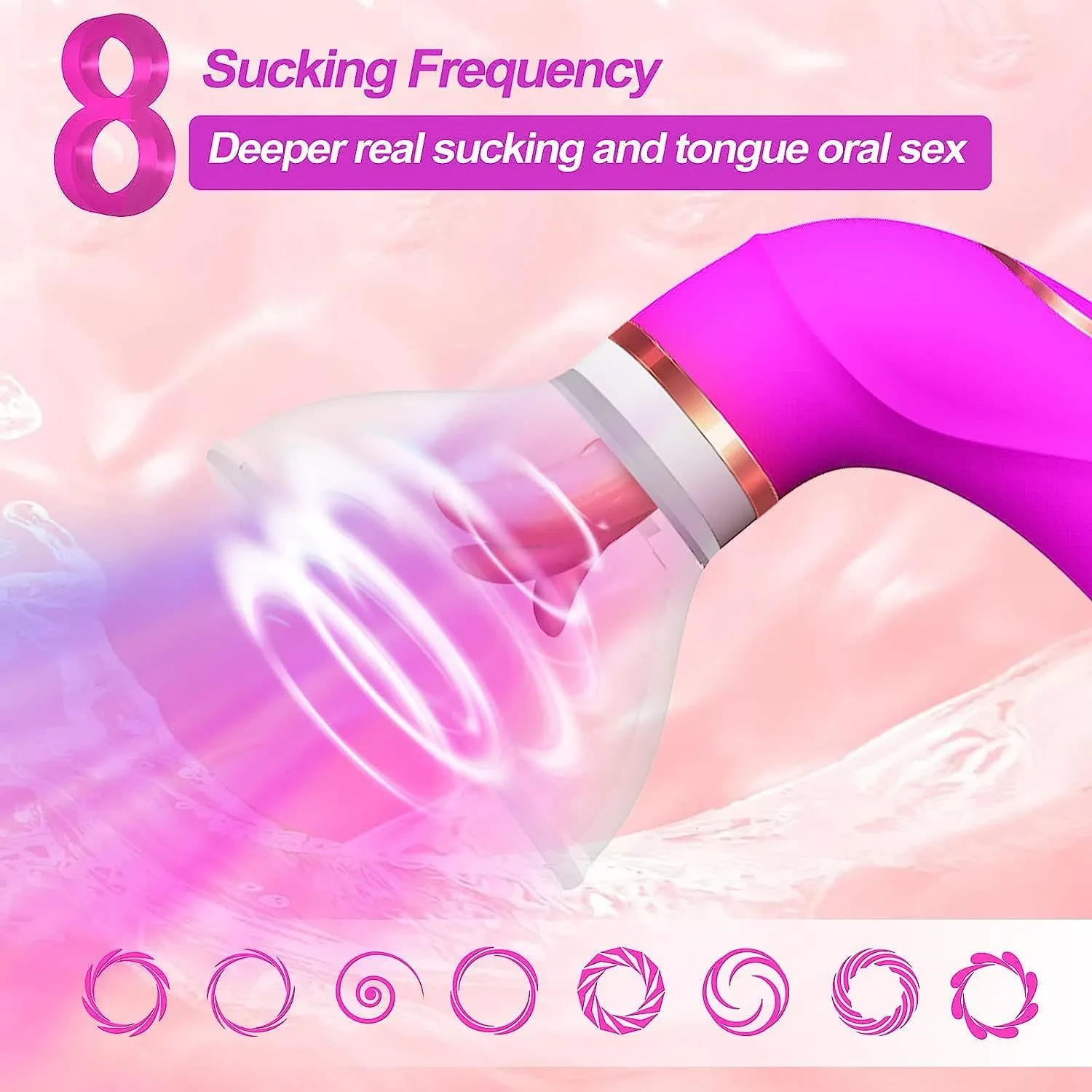 Wibratory ssące cipkę, dildo, wibrator, zabawki erotyczne dla kobiet, lizanie języka, stymulator łechtaczki, masturbacja sutków_voghion.com