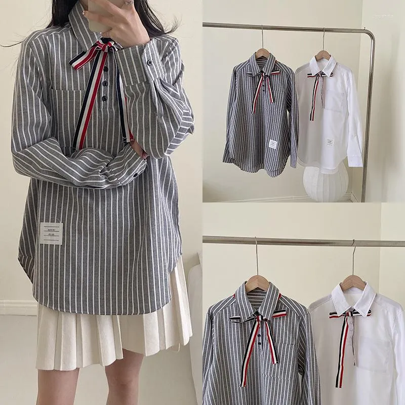 Women's Blouses High Quality Korean Style Spring And Autumn 2023 Casual White Long-sleeved Shirt Design Sense Polo Collar Versatile Top