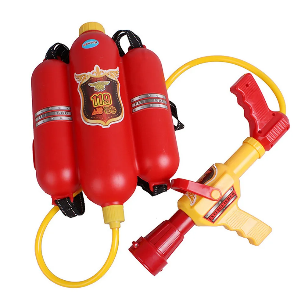 Plack Play Water Fun Firefigter Strażak dla dzieci plecak plecak plażowy na zewnątrz zabawki dla dzieci grające strażak pistoletowy 230714
