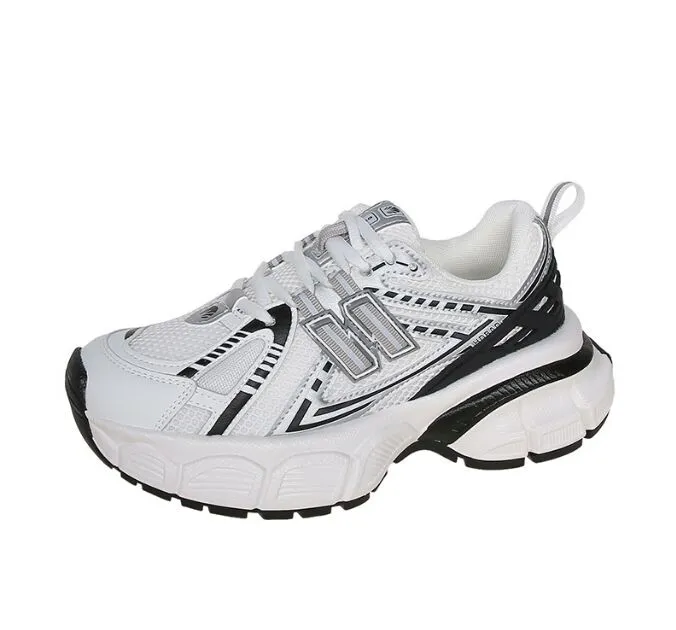 Tênis robustos para feminino sapatos de plataforma moda moda esportes sports woman verão respirável malha calçada casual sapatos