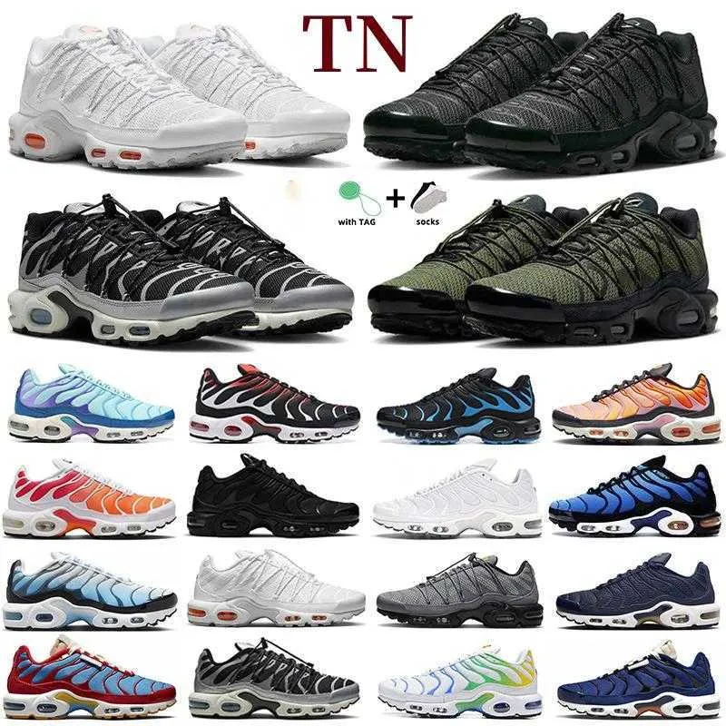 2024 أحذية تعمل بالإضافة إلى TN Men Sneakers Jade Ice Toggle Utility Triple White Black Red White Sunrise Fire Silver Fire Hyper Sky Bule Trainer Sports Sneakers