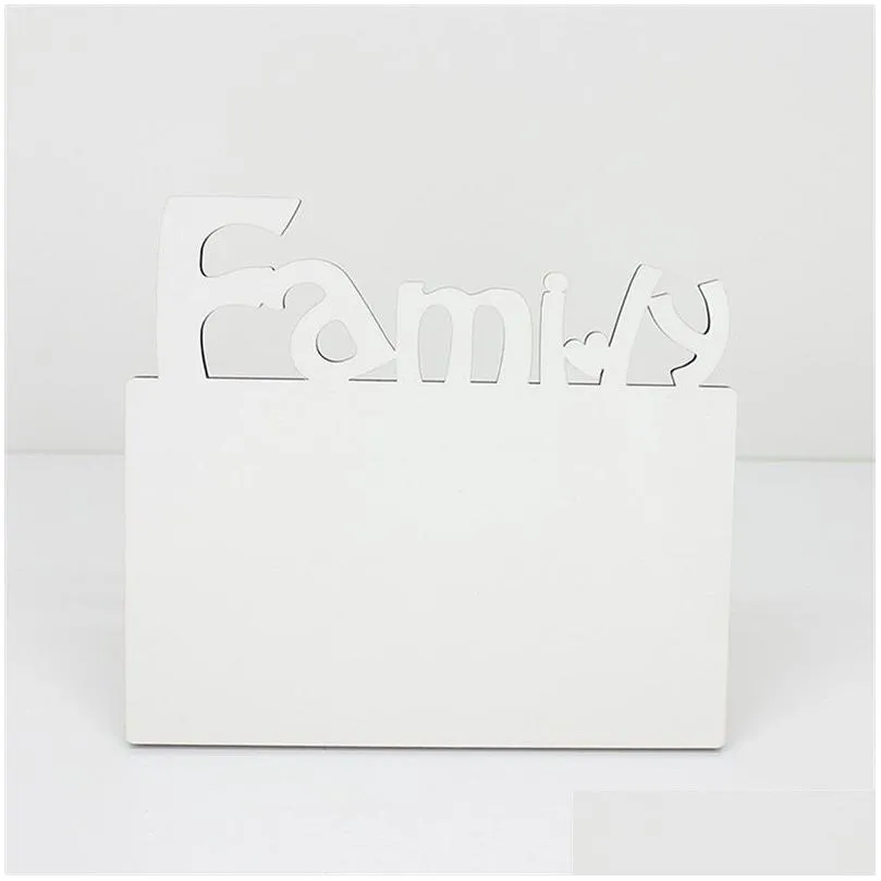 Frames And Mouldings Woodiness Sublimation Blank Mdf Diy Three Nsional Hollowing Out Slate Letter Shape Laser Cutting Home Accessory Dhmut