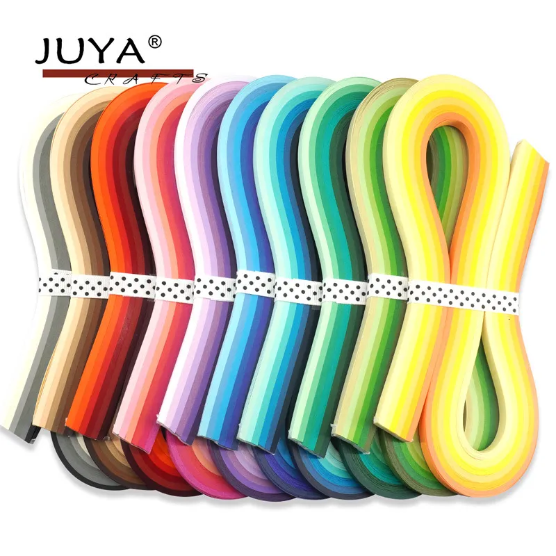 Papel de embalagem JUYA Multi-Color Paper Quilling Strips Set 60 Cores 10 pacotes 54cm Comprimento 3mm/5mm/7mm/10mm disponível 230714