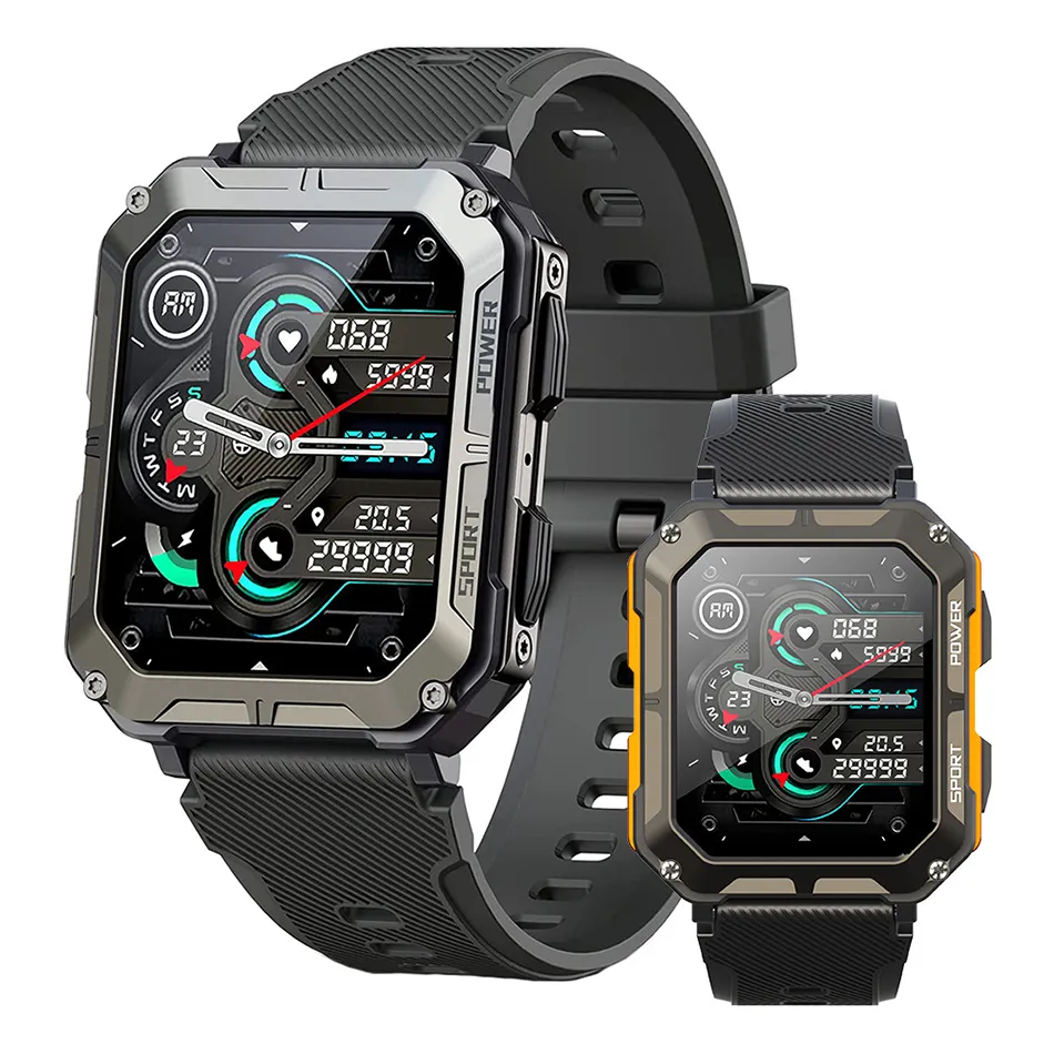 En yeni C20 Pro Smart Watch 1.83 inç erkek müzik Bluetooth Çağrı Açık hava spor fitness izleyici kalp atış hızı kan basıncı akıllı saat