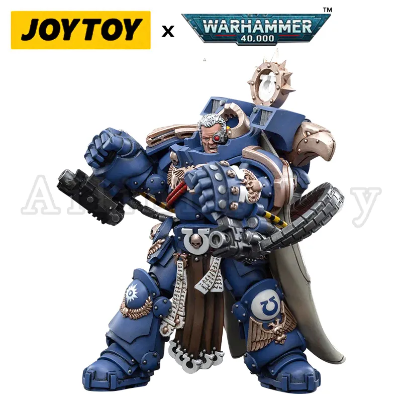 Figuras militares JOYTOY 1/18 Action Figure 40K Chapter Master Marneus Calgar Anime Collection Military Model 230714