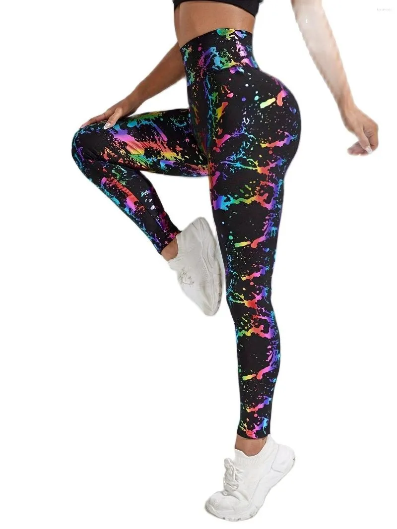 Leggings Femininas JSC Mulheres Jogging Estilo Academia Calças de Ioga Cintura Alta Para Meninas Listras Patchwork Controle de Barriga Meia-calça de Compressão