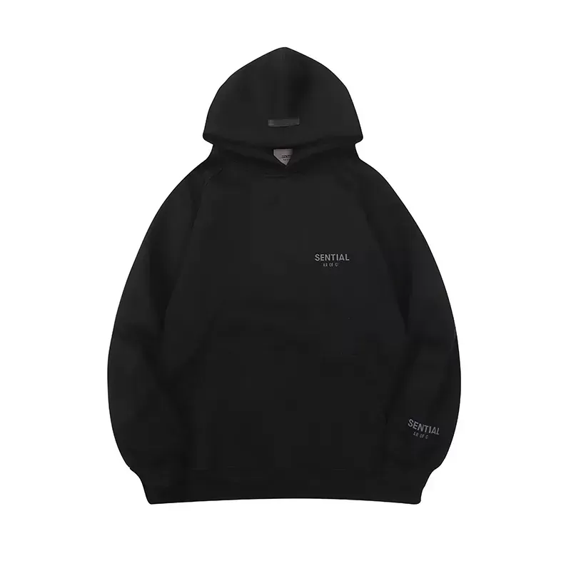 Loose Streetwear fleece hoodie oversized for Men and Women Designer Sweatshirt and Tracksuit Suit in Black