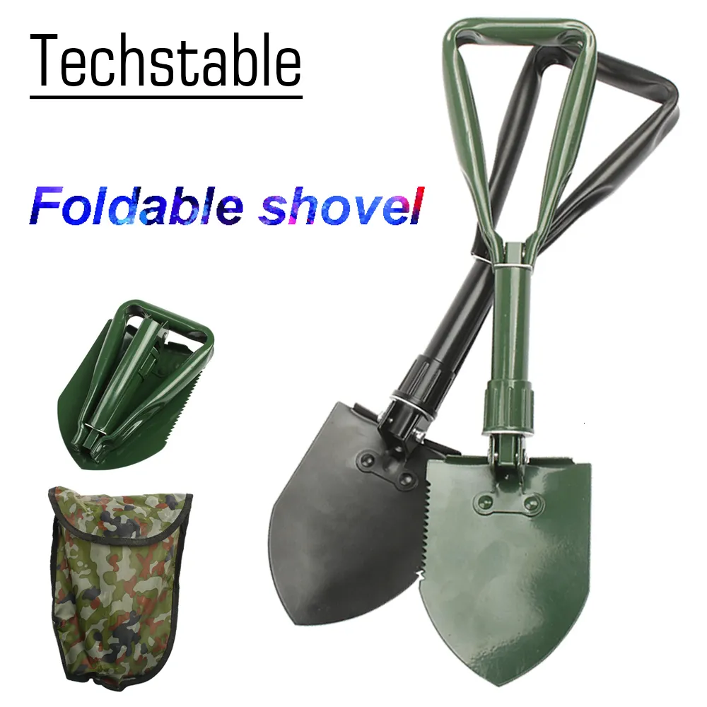 Spade Shovel متعددة الوظائف التخييم مجرفة الجيش المحمولة قابلة للطي البقاء على قيد الحياة spade مجرفة Dibble اختيار أداة حديقة الطوارئ 230714