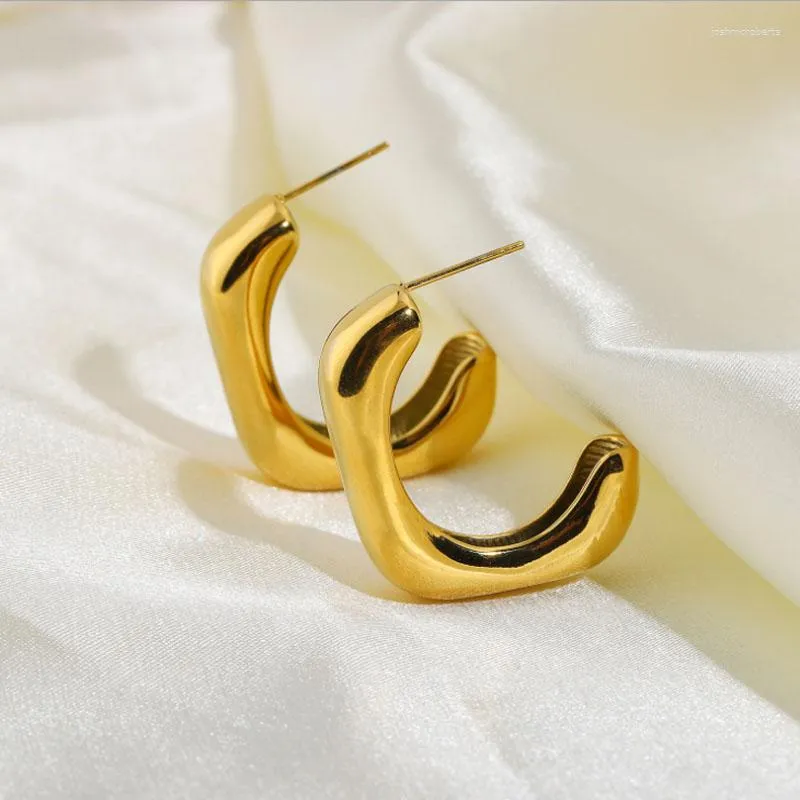 Orecchini pendenti Amaiyllis Oro 18 carati Minimalista Geometria a cerchio Fatto a mano Boho Cuff Ear per gioielli da donna