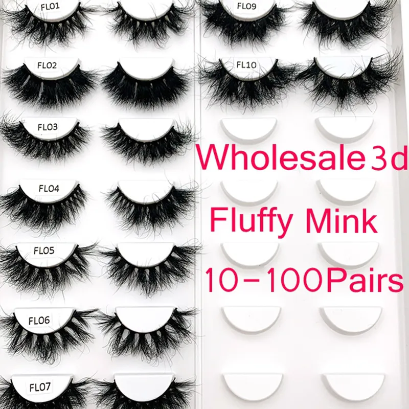 Faux cils Mikiwi FL 18-22mm cils moelleux 10/20/30/50/100 paires 100% fait main Macy gros cils de maquillage de vison 3D cils dramatiques 230715