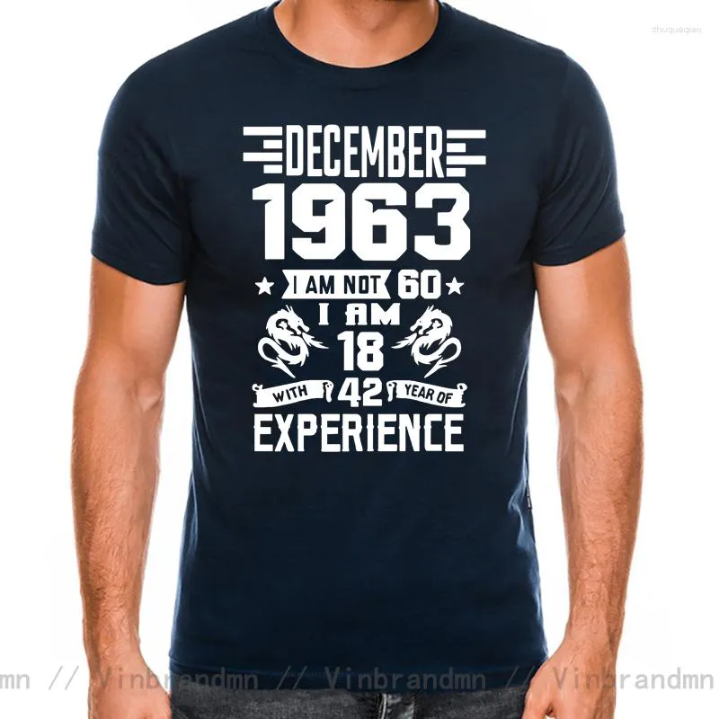 116 A115 Men's T Shirts I'm 18 with 42 Year of Experience in 1963 Nov September Oct Dec Jan Feb March April May June July August