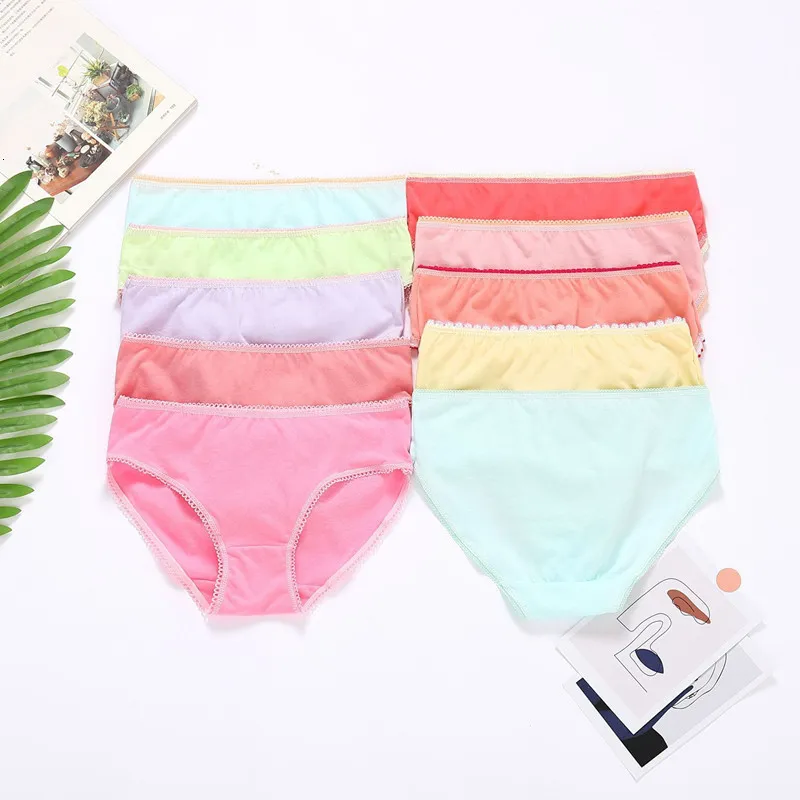 24pcs/Lot Cotton Girls Briefs Children's Underwear Triangle