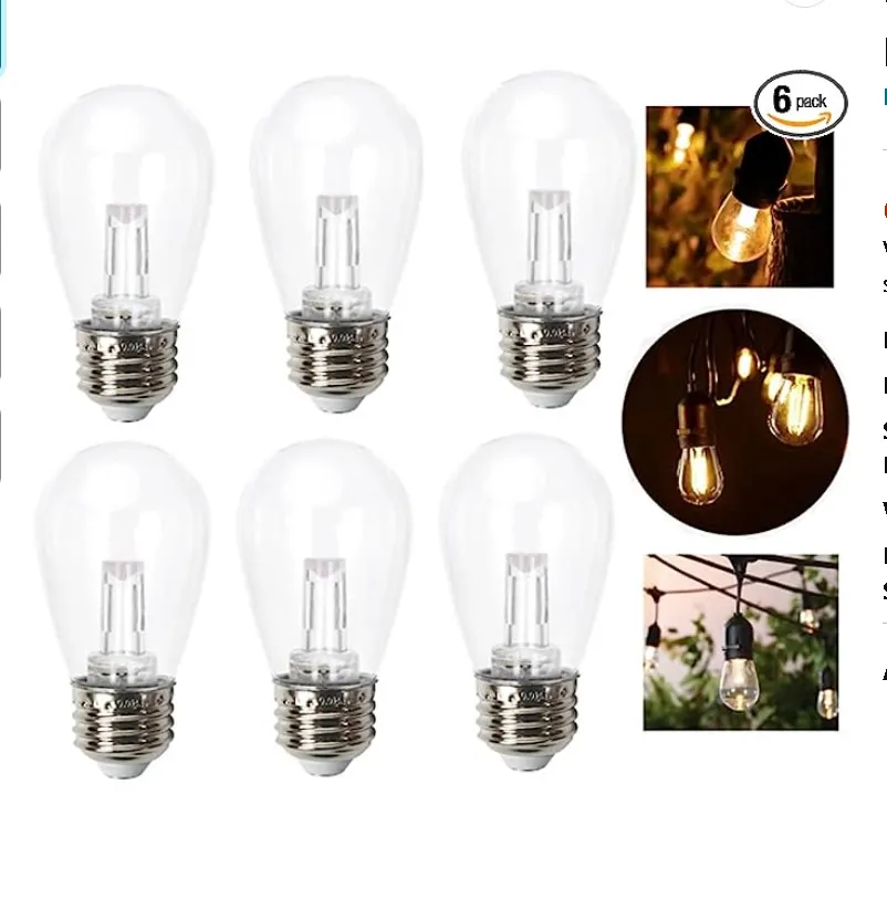 S14 Edison Bulb E27 Duża śruba ST45 żarówka 1W ciepłe retro LED LED FINTEN BEAR