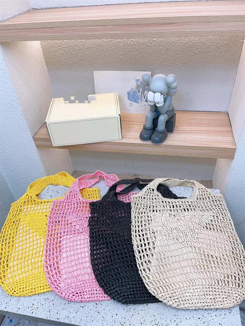 Designer Bag Women's Shoulder Bag Luxury Beach bag Fashion Net Hollow woven shopping bag Summer Straw tote bag High quality