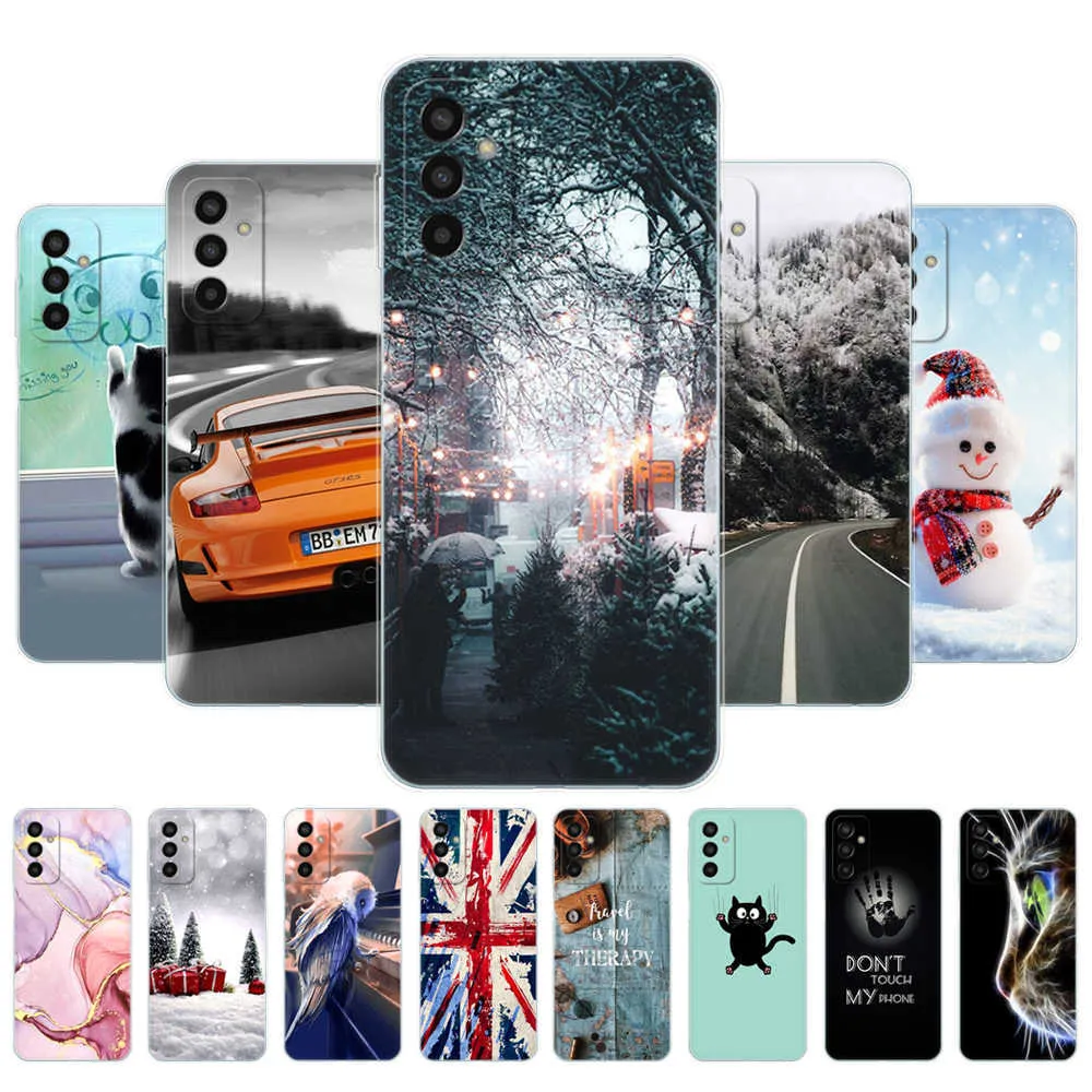 Dla Samsung Galaxy M13 4G Case 6,6 cala tylna pokrywa telefon Galaxym13 M 13 M135 TPU miękki silikon