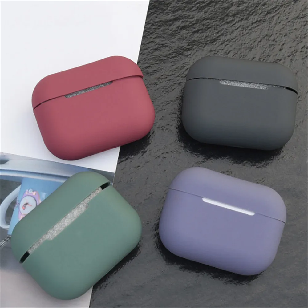 Silikonfodral för AirPods Pro Trådlösa hörlurar som laddar fall Skydda Cover Funda för Air Pods Pro stockproof Capa Shell Accessories