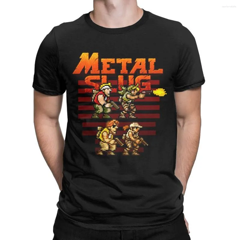 Men's T Shirts Metal Slug Pixel Fan Art Arcade Game Retro Gamer Video Games Shirt Cotton Tees Short Sleeve Printed Clothing