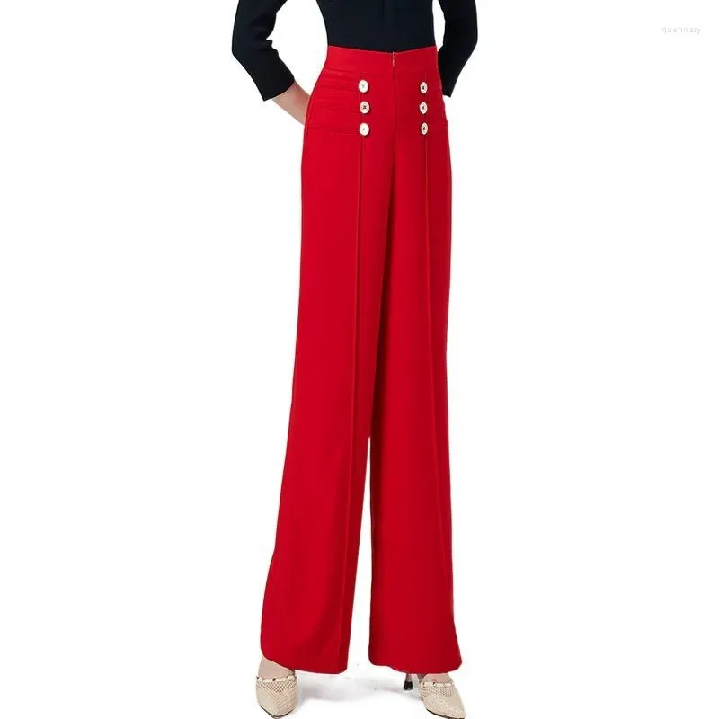 Abbigliamento da palcoscenico Pantaloni a vita alta Abito da ballo femminile da ballo Donna Valzer moderno Balli Costume da allenamento di tango FLMH1000K