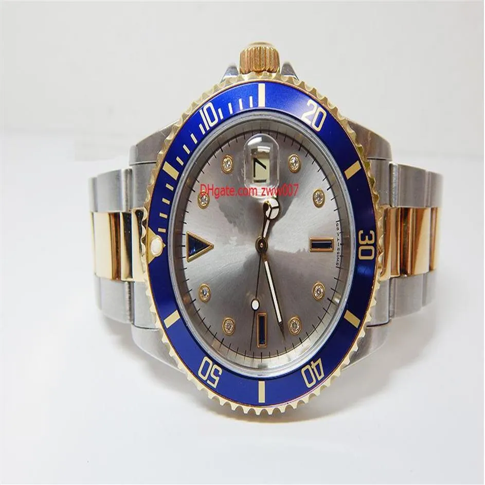 Factory Maker Sapphire Blue Luminescent Watch 40 mm Keramik Two Tone Gold 116613 116613LB Asia Automatikwerk 2813 Herrenuhren235L