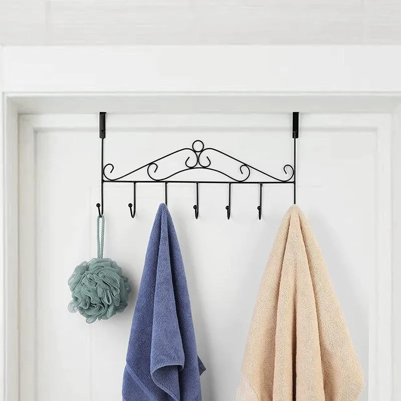 4 Pack Over The Door Hanger Set With 7 Pot Metal Hanging Hooks For Towels,  Coats, And Clothes From Tikopo, $23.34