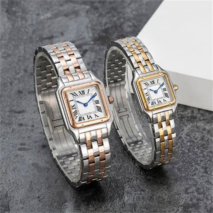 Gli orologi da coppia Top Fashion classici sono realizzati in acciaio inossidabile importato di alta qualità al quarzo da donna elegante tavolo con diamanti nobili Orologio impermeabile da 50 metri Molto bello