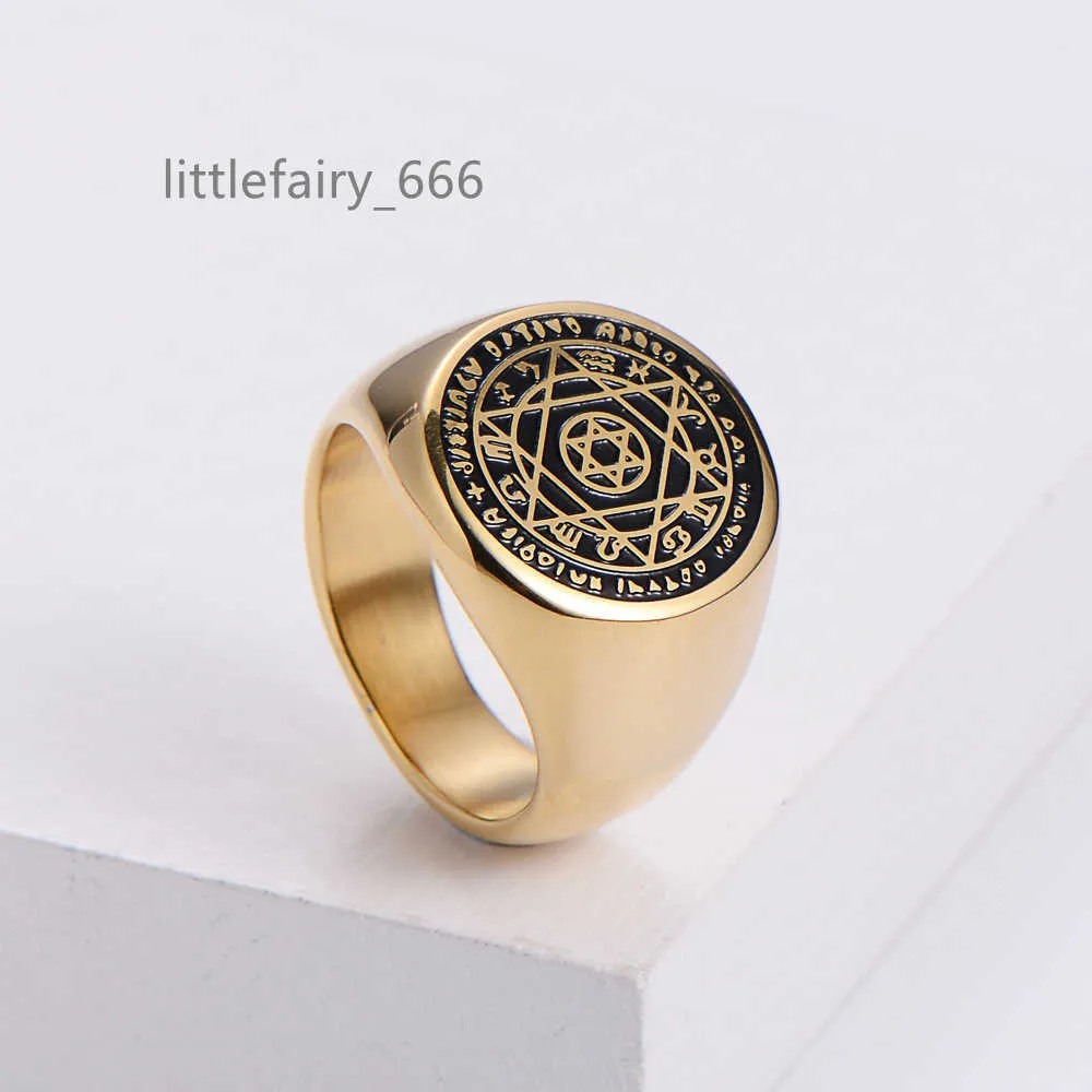 Men Jewelry Star of David Seven Archangels Talisman Protection Amulet Solomon Seal Ring