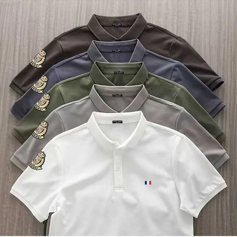 Camisetas de algodón de alta calidad para hombre, camisetas tipo polo de verano para hombre, camisetas de talla grande XS-5XL con solapa de manga corta, camisetas para hombre L230715