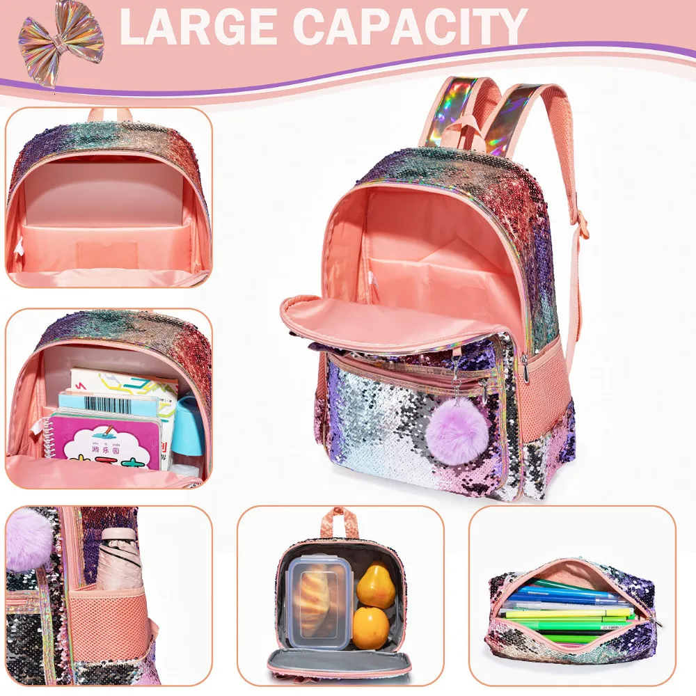School Backpacks Set With Lunch Bag And Pencil Case Kids 3 In 1