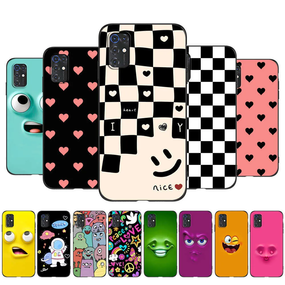 Per ZTE Blade V2020 Cover posteriore per smartphone Custodia in tpu nera Cute Funy