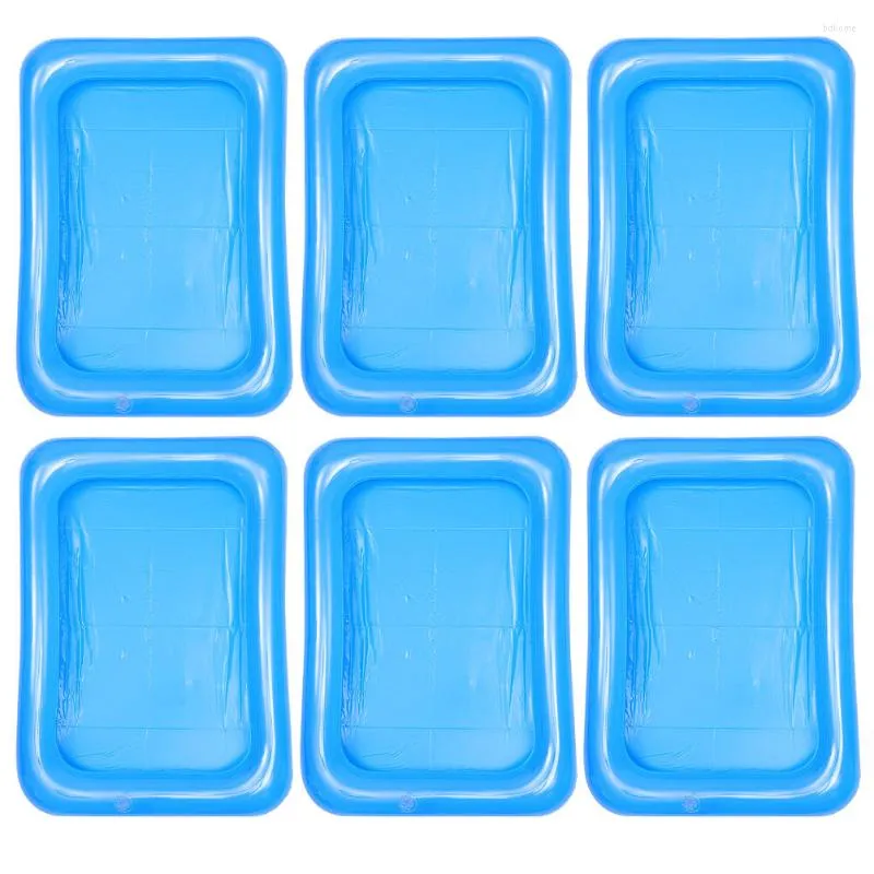 Plates Serving Bar Salad Tray Buffet Cooler Containers 6pcs Picnic Server For Luau Pool Beach Hawaiian Party Supplies 60x45cm