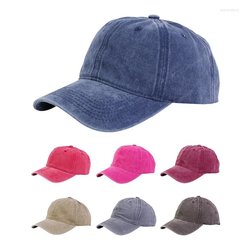 Capes à billes Plain Washed Cotton Baseball Cap