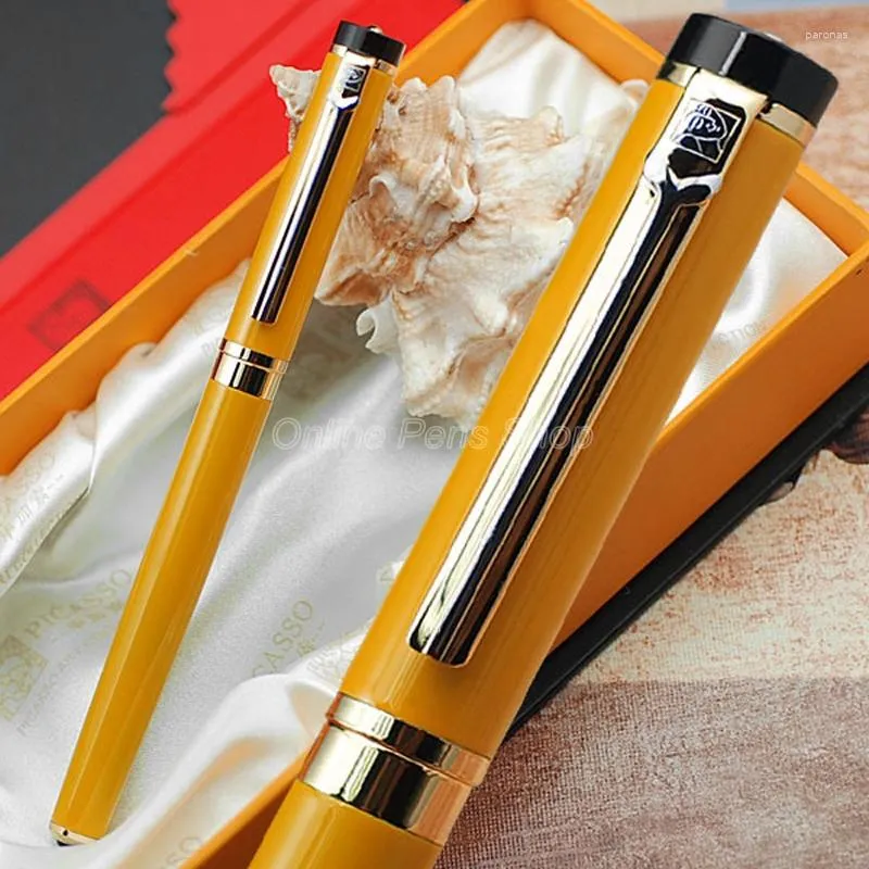 Picasso Orange & Golden Matel Roller Ball Pen For Office Home School Writing BR002