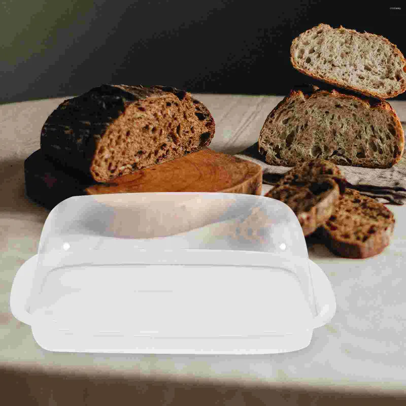 Dinnerware Sets Storage Rack Butter Holder Refrigerator Plastic Dishes Cheese Keeper Tray Lid Container