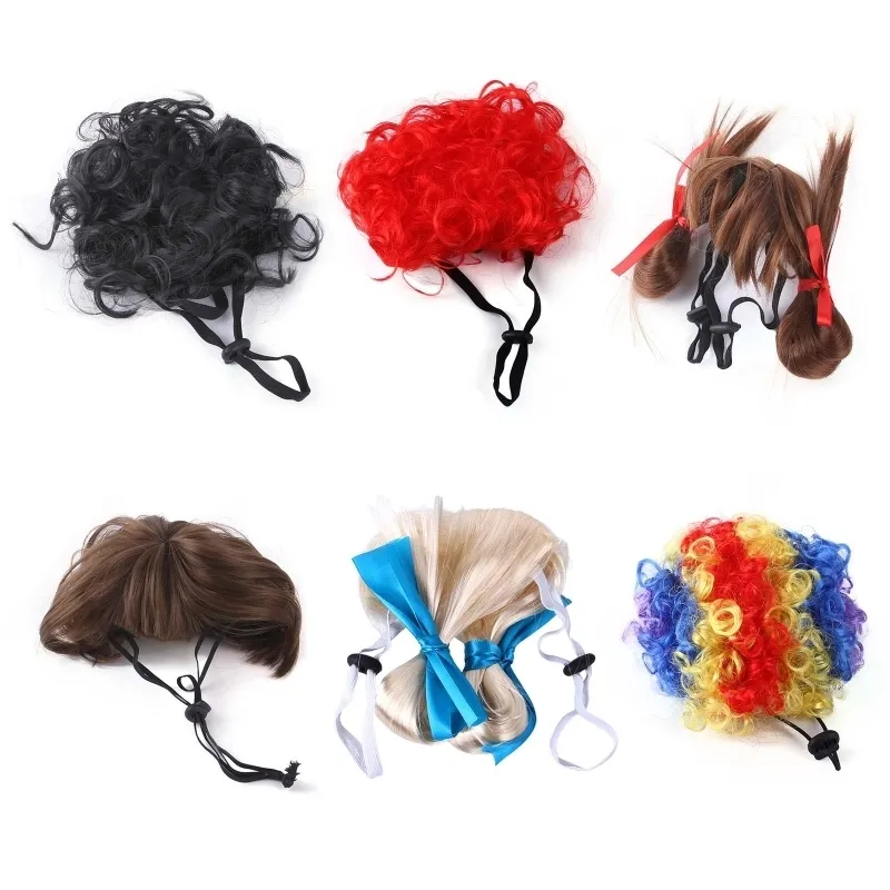 Cat Costumes Pet Costume Afro hair Wig for cats Small Dogs Party P o Shoots Cosplay 230714