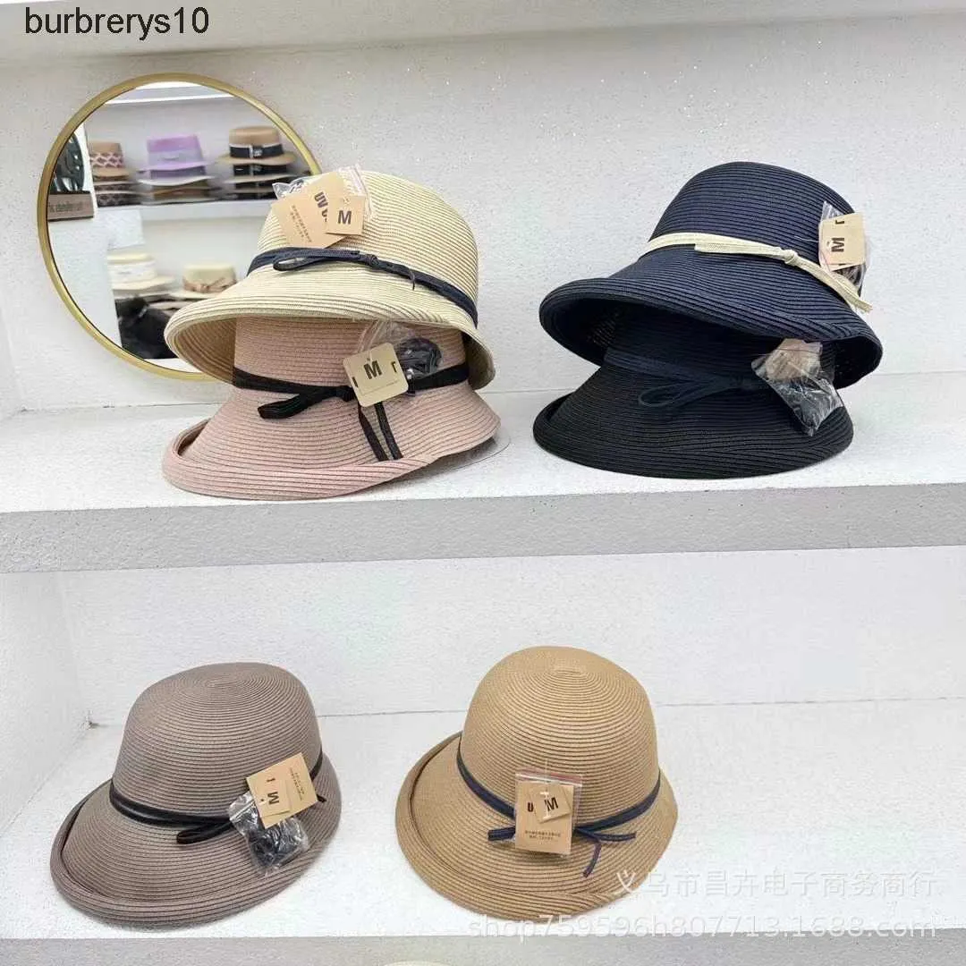 Японская и корейская приливная завитка соломенная шляпа Женское лето