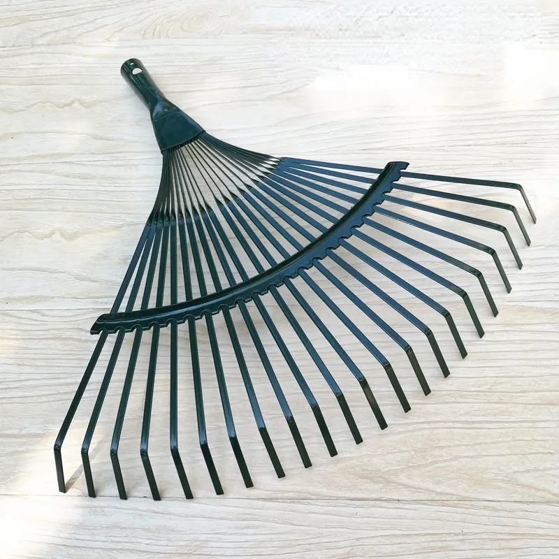 Other Home Garden Realmote Rake 22 toothed dead leaf steel wire garden gardening tools agriculture 230714