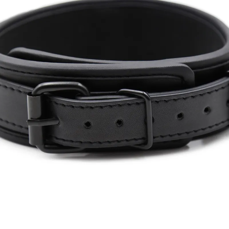 Bondage Bdsm-Halsband aus Leder und Eisenkettenglied, Bdsm-Sklavenhalsband, Sexspielzeug für Paare und Erwachsene, Fesseln 23071_voghion.com