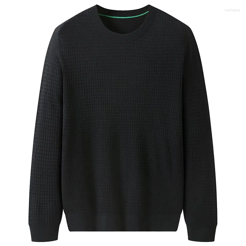 2023 Fall Winter Mens Thick Knit Wool Sweater Business Casual