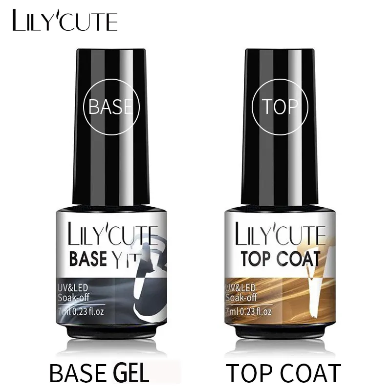No Wipe Top Base Gel Esmalte Semi Permanente Bright Color Gel UV Gel Nail Art For Manicure Gel Nail Polish Varnishes