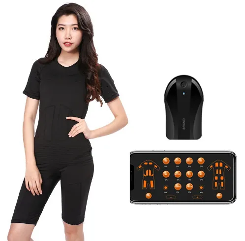 Ansiktsvårdsenheter Mönster Body Sculpting Fitness Trainer Slimming Muskelstimulator Viktminskningsmaskin Gym EMS Training Suit Wireless 230714