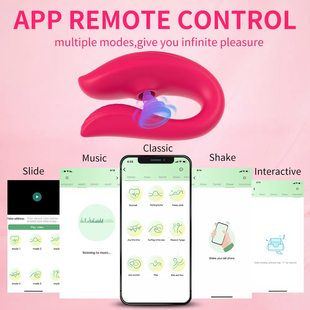 Vibrators Clit Sucking Vibrator Bluetooth Wearable Dildo Blowjob Clitoris Sucker Stimulator Female Masturbatio_voghion.com
