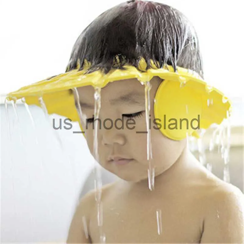 Soft And Safe Yellow Shower Cap For Babies And Kids Protects