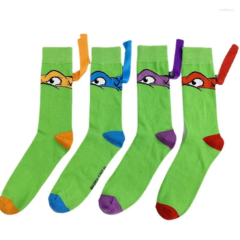 Frauen Socken Cartoon Schildkröte Japanische Anime Socke Frau Mode Lässig Kreative Druck Kawaii Paare Sox Frühling Sommer Skarpetki