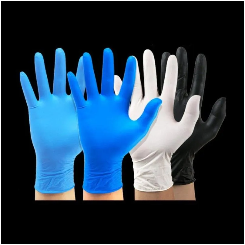 Gants De Nettoyage Jetable Nitrile Gant De Protection Imperméable Et Anti-Corrosion 100Pcs / Lot Outils 94 N2 Drop Delivery Home Garden Dh1Zp