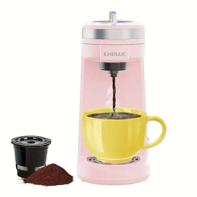 Dropship CHULUX Upgrade Single Serve Coffee Maker For K CUP, Pink Mini  Single Cup Coffee Brewer