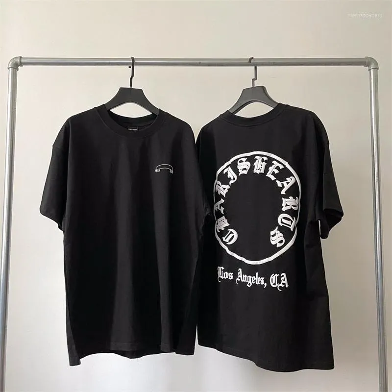 남자 T 셔츠 Askyurself 티셔츠 산스크리트 인쇄 하이 스트리트 느슨한 검은 커플 짧은 슬리브 탑