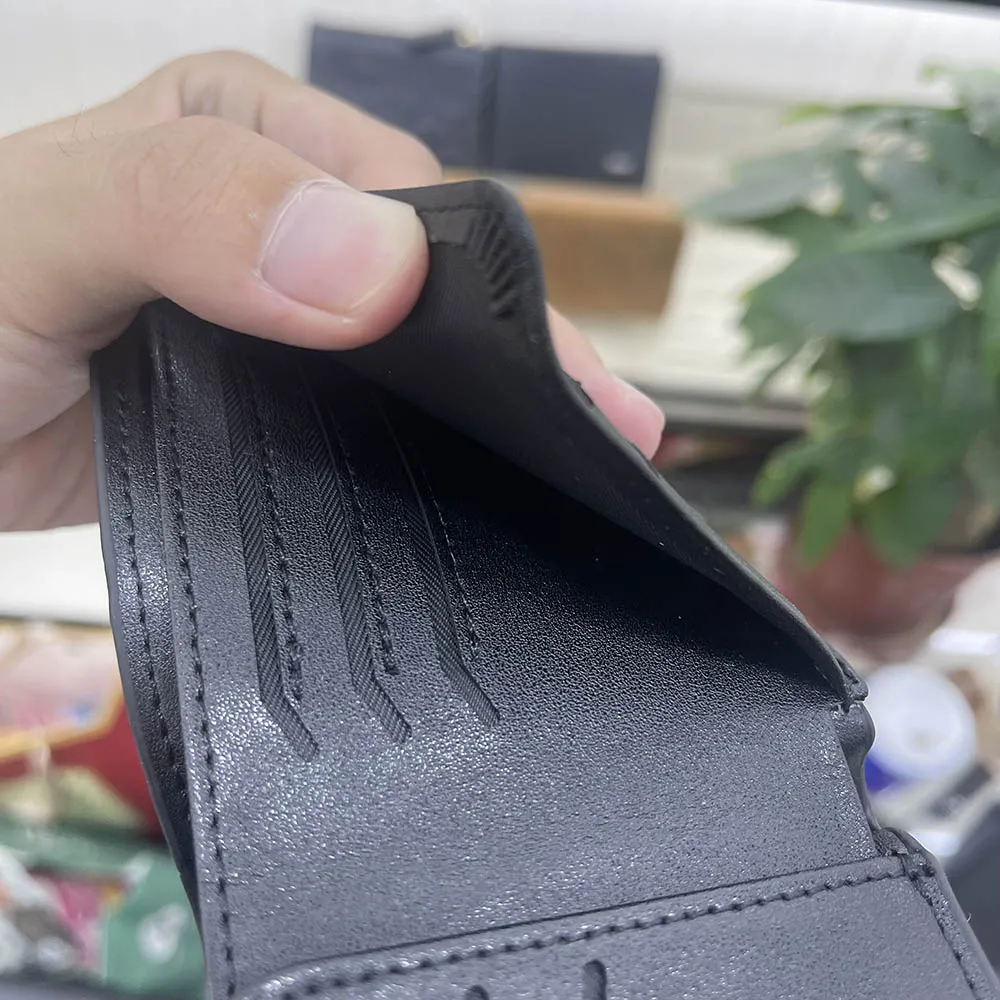 High -quality leather wallets luxury designer men's purse holder fashion ladies credit card mini wallet credit card coin pocket coin folding gift attached box