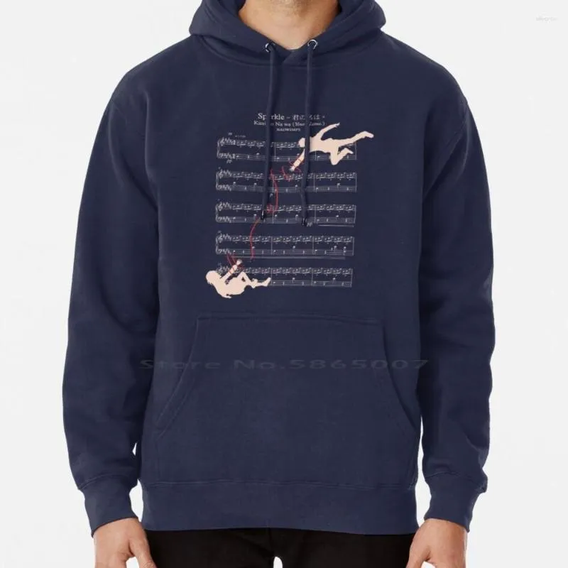 Sweats à capuche pour hommes Votre nom-Kimi No Na Wa Sweat à capuche 6xl Coton Nom Kimi Nawa Sparkle Ost Bso Radwimps Musique Piano Anime Sleeve