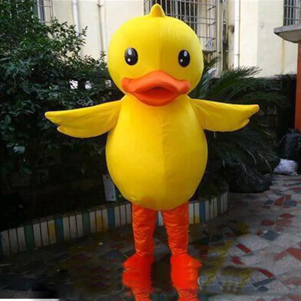 2018 Big Yellow Duck Costume Fancy Dress Suits dla dorosłych - maskotka dostosowywana252o