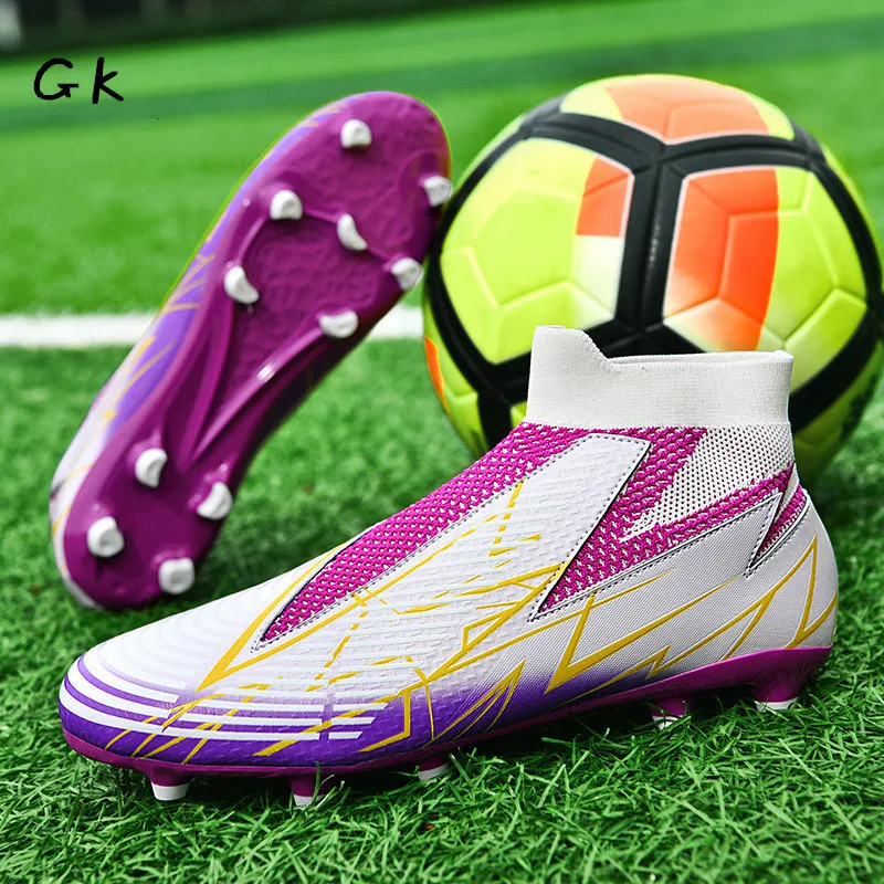 Dress Shoes Men Cleats Soccer Fashion High Top Centipedes Football Boots Long Short Studs TF FG Comfort Athletic Training Sneakers 230714